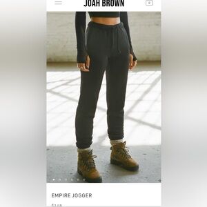 Joah brown empire joggers, black. M/L